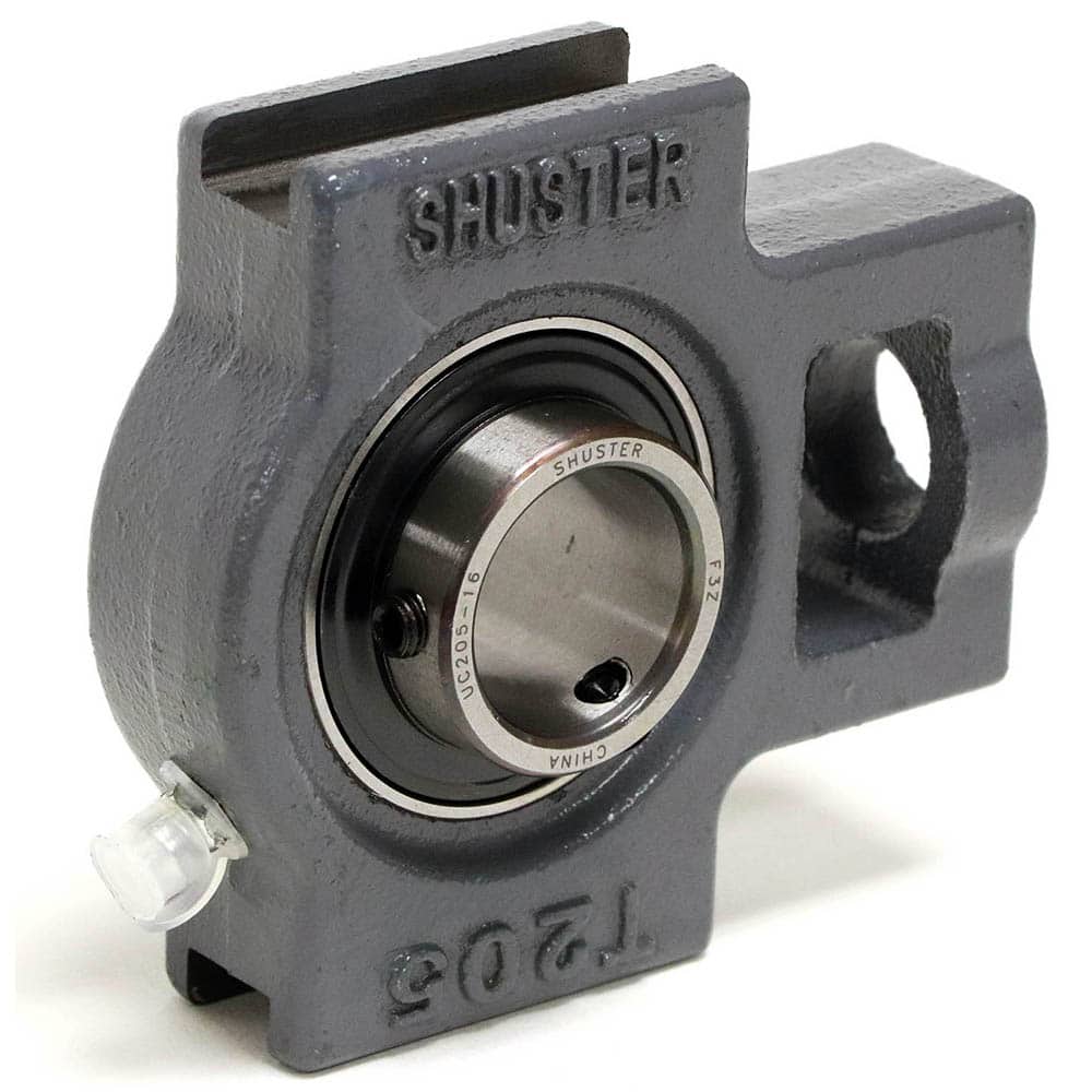 Shuster - UCT207-23, 1-7/16" ID, 102mm OAL x 129mm OAH42.9mm Wide, Ball Bearing Take-Up Unit - Exact Tool & Supply