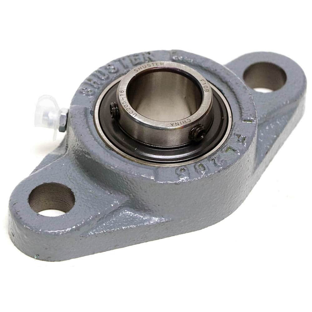 Shuster - UCFL204-12, 3/4" ID, 2-3/8" OAL x 113mm OAH, 2-Bolt Flange Bearing - Exact Tool & Supply