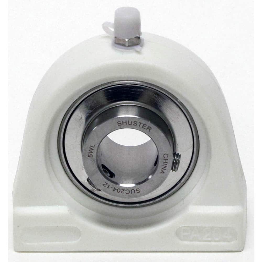 Shuster - SUCTPA205-16, 1" ID, 76.5mm OAL x 74mm OAH39.5mm Wide, Tap Base Pillow Block - Exact Tool & Supply