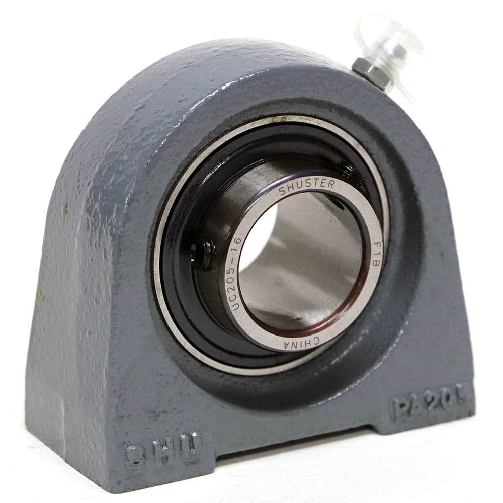 Shuster - UCPA204-12, 3/4" ID, 2-7/8" OAL x 65mm OAH x 1-1/2" Wide, Tap Base Pillow Block - Exact Tool & Supply