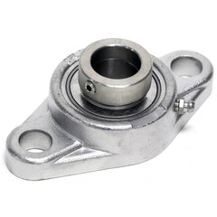 Shuster - SNASFL207-23, 1-7/16" ID, 90mm OAL x 161mm OAH51.3mm Wide, 2-Bolt Flange Bearing - Exact Tool & Supply