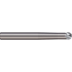 Micro 100 - 3/8" Diam 220° Wrap Angle 0.3" LOC 4-Flute Uncoated Undercut End Mill - Exact Tool & Supply