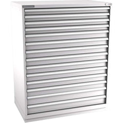 Champion Tool Storage - Modular Storage Cabinets; Type: Eye-Level Extra Width Drawer Cabinet ; Number of Drawers: 14.000 ; Height (Inch): 59-1/2 ; Width (Inch): 47 ; Depth (Inch): 28-1/2 ; Color: Light Gray - Exact Tool & Supply