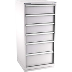 Champion Tool Storage - Modular Storage Cabinets; Type: Eye-Level Standard Width Drawer Cabinet ; Number of Drawers: 6.000 ; Height (Inch): 59-1/2 ; Width (Inch): 28-1/4 ; Depth (Inch): 28-1/2 ; Color: Light Gray - Exact Tool & Supply