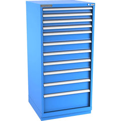 Champion Tool Storage - Modular Storage Cabinets; Type: Eye-Level Standard Width Drawer Cabinet ; Number of Drawers: 11.000 ; Height (Inch): 59-1/2 ; Width (Inch): 28-1/4 ; Depth (Inch): 28-1/2 ; Color: Bright Blue - Exact Tool & Supply