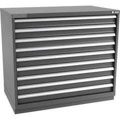 Champion Tool Storage - Modular Storage Cabinets; Type: Counter-Height Extra Width Drawer Cabinet ; Number of Drawers: 9.000 ; Height (Inch): 41-3/4 ; Width (Inch): 47 ; Depth (Inch): 28-1/2 ; Color: Dark Gray - Exact Tool & Supply