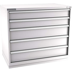 Champion Tool Storage - Modular Storage Cabinets; Type: Counter-Height Extra Width Drawer Cabinet ; Number of Drawers: 5.000 ; Height (Inch): 41-3/4 ; Width (Inch): 47 ; Depth (Inch): 28-1/2 ; Color: Light Gray - Exact Tool & Supply