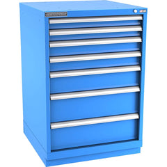 Champion Tool Storage - Modular Storage Cabinets; Type: Counter-Height Standard Width Drawer Cabinet ; Number of Drawers: 7.000 ; Height (Inch): 41-3/4 ; Width (Inch): 28-1/4 ; Depth (Inch): 28-1/2 ; Color: Bright Blue - Exact Tool & Supply