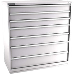 Champion Tool Storage - Modular Storage Cabinets; Type: Eye-Level Double Width Drawer Cabinet ; Number of Drawers: 7.000 ; Height (Inch): 59-1/2 ; Width (Inch): 56-1/2 ; Depth (Inch): 28-1/2 ; Color: Light Gray - Exact Tool & Supply
