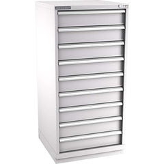 Champion Tool Storage - Modular Storage Cabinets; Type: Eye-Level Standard Width Drawer Cabinet ; Number of Drawers: 9.000 ; Height (Inch): 59-1/2 ; Width (Inch): 28-1/4 ; Depth (Inch): 28-1/2 ; Color: Light Gray - Exact Tool & Supply