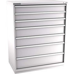 Champion Tool Storage - Modular Storage Cabinets; Type: Eye-Level Extra Width Drawer Cabinet ; Number of Drawers: 7.000 ; Height (Inch): 59-1/2 ; Width (Inch): 47 ; Depth (Inch): 28-1/2 ; Color: Light Gray - Exact Tool & Supply