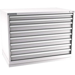 Champion Tool Storage - Modular Storage Cabinets; Type: Bench-Height Extra Width Drawer Cabinet ; Number of Drawers: 8.000 ; Height (Inch): 35-7/8 ; Width (Inch): 47 ; Depth (Inch): 28-1/2 ; Color: Light Gray - Exact Tool & Supply