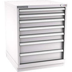 Champion Tool Storage - Modular Storage Cabinets; Type: Bench-Height Standard Width Drawer Cabinet ; Number of Drawers: 7.000 ; Height (Inch): 35-7/8 ; Width (Inch): 28-1/4 ; Depth (Inch): 28-1/2 ; Color: Light Gray - Exact Tool & Supply