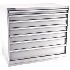 Champion Tool Storage - Modular Storage Cabinets; Type: Counter-Height Extra Width Drawer Cabinet ; Number of Drawers: 7.000 ; Height (Inch): 41-3/4 ; Width (Inch): 47 ; Depth (Inch): 28-1/2 ; Color: Light Gray - Exact Tool & Supply
