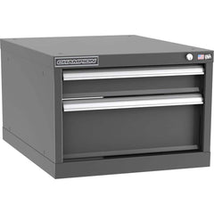 Champion Tool Storage - Modular Storage Cabinets; Type: Under-Desk Narrow Width Drawer Cabinet ; Number of Drawers: 2.000 ; Height (Inch): 15-3/4 ; Width (Inch): 22-3/16 ; Depth (Inch): 28-1/2 ; Color: Dark Gray - Exact Tool & Supply