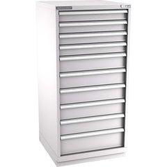 Champion Tool Storage - Modular Storage Cabinets; Type: Eye-Level Standard Width Drawer Cabinet ; Number of Drawers: 10.000 ; Height (Inch): 59-1/2 ; Width (Inch): 28-1/4 ; Depth (Inch): 28-1/2 ; Color: Light Gray - Exact Tool & Supply