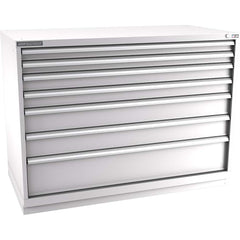 Champion Tool Storage - Modular Storage Cabinets; Type: Counter-Height Double Width Drawer Cabinet ; Number of Drawers: 7.000 ; Height (Inch): 41-3/4 ; Width (Inch): 56-1/2 ; Depth (Inch): 28-1/2 ; Color: Light Gray - Exact Tool & Supply