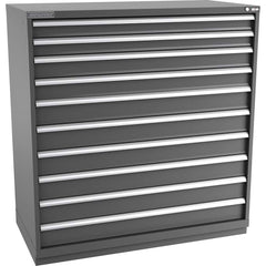 Champion Tool Storage - Modular Storage Cabinets; Type: Eye-Level Double Width Drawer Cabinet ; Number of Drawers: 10.000 ; Height (Inch): 59-1/2 ; Width (Inch): 56-1/2 ; Depth (Inch): 28-1/2 ; Color: Dark Gray - Exact Tool & Supply