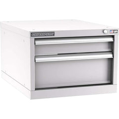 Champion Tool Storage - Modular Storage Cabinets; Type: Under-Desk Narrow Width Drawer Cabinet ; Number of Drawers: 2.000 ; Height (Inch): 15-3/4 ; Width (Inch): 22-3/16 ; Depth (Inch): 28-1/2 ; Color: Light Gray - Exact Tool & Supply