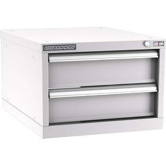 Champion Tool Storage - Modular Storage Cabinets; Type: Under-Desk Narrow Width Drawer Cabinet ; Number of Drawers: 2.000 ; Height (Inch): 15-3/4 ; Width (Inch): 22-3/16 ; Depth (Inch): 28-1/2 ; Color: Light Gray - Exact Tool & Supply