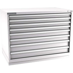 Champion Tool Storage - Modular Storage Cabinets; Type: Bench-Height Extra Width Drawer Cabinet ; Number of Drawers: 8.000 ; Height (Inch): 35-7/8 ; Width (Inch): 47 ; Depth (Inch): 28-1/2 ; Color: Light Gray - Exact Tool & Supply