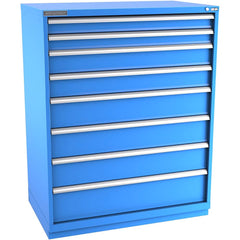 Champion Tool Storage - Modular Storage Cabinets; Type: Eye-Level Extra Width Drawer Cabinet ; Number of Drawers: 8.000 ; Height (Inch): 59-1/2 ; Width (Inch): 47 ; Depth (Inch): 28-1/2 ; Color: Bright Blue - Exact Tool & Supply