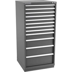 Champion Tool Storage - Modular Storage Cabinets; Type: Eye-Level Standard Width Drawer Cabinet ; Number of Drawers: 12.000 ; Height (Inch): 59-1/2 ; Width (Inch): 28-1/4 ; Depth (Inch): 28-1/2 ; Color: Dark Gray - Exact Tool & Supply