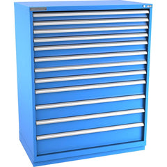 Champion Tool Storage - Modular Storage Cabinets; Type: Eye-Level Extra Width Drawer Cabinet ; Number of Drawers: 12.000 ; Height (Inch): 59-1/2 ; Width (Inch): 47 ; Depth (Inch): 28-1/2 ; Color: Bright Blue - Exact Tool & Supply