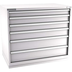 Champion Tool Storage - Modular Storage Cabinets; Type: Counter-Height Extra Width Drawer Cabinet ; Number of Drawers: 6.000 ; Height (Inch): 41-3/4 ; Width (Inch): 47 ; Depth (Inch): 28-1/2 ; Color: Light Gray - Exact Tool & Supply