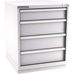 Champion Tool Storage - Modular Storage Cabinets; Type: Bench-Height Standard Width Drawer Cabinet ; Number of Drawers: 4.000 ; Height (Inch): 35-7/8 ; Width (Inch): 28-1/4 ; Depth (Inch): 28-1/2 ; Color: Light Gray - Exact Tool & Supply
