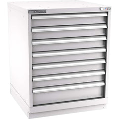 Champion Tool Storage - Modular Storage Cabinets; Type: Bench-Height Standard Width Drawer Cabinet ; Number of Drawers: 7.000 ; Height (Inch): 35-7/8 ; Width (Inch): 28-1/4 ; Depth (Inch): 28-1/2 ; Color: Light Gray - Exact Tool & Supply