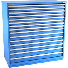 Champion Tool Storage - Modular Storage Cabinets; Type: Eye-Level Double Width Drawer Cabinet ; Number of Drawers: 15.000 ; Height (Inch): 59-1/2 ; Width (Inch): 56-1/2 ; Depth (Inch): 28-1/2 ; Color: Bright Blue - Exact Tool & Supply