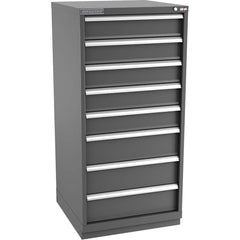 Champion Tool Storage - Modular Storage Cabinets; Type: Eye-Level Standard Width Drawer Cabinet ; Number of Drawers: 8.000 ; Height (Inch): 59-1/2 ; Width (Inch): 28-1/4 ; Depth (Inch): 28-1/2 ; Color: Dark Gray - Exact Tool & Supply