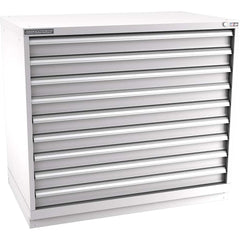 Champion Tool Storage - Modular Storage Cabinets; Type: Counter-Height Extra Width Drawer Cabinet ; Number of Drawers: 9.000 ; Height (Inch): 41-3/4 ; Width (Inch): 47 ; Depth (Inch): 28-1/2 ; Color: Light Gray - Exact Tool & Supply
