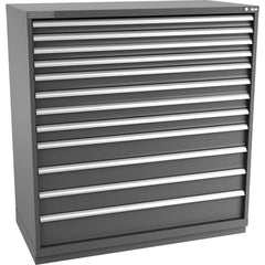Champion Tool Storage - Modular Storage Cabinets; Type: Eye-Level Double Width Drawer Cabinet ; Number of Drawers: 12.000 ; Height (Inch): 59-1/2 ; Width (Inch): 56-1/2 ; Depth (Inch): 28-1/2 ; Color: Dark Gray - Exact Tool & Supply