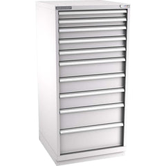 Champion Tool Storage - Modular Storage Cabinets; Type: Eye-Level Standard Width Drawer Cabinet ; Number of Drawers: 10.000 ; Height (Inch): 59-1/2 ; Width (Inch): 28-1/4 ; Depth (Inch): 28-1/2 ; Color: Light Gray - Exact Tool & Supply