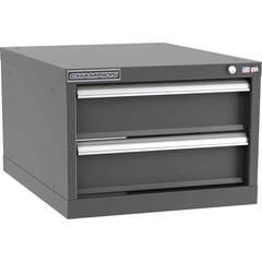 Champion Tool Storage - Modular Storage Cabinets; Type: Under-Desk Narrow Width Drawer Cabinet ; Number of Drawers: 2.000 ; Height (Inch): 15-3/4 ; Width (Inch): 22-3/16 ; Depth (Inch): 28-1/2 ; Color: Dark Gray - Exact Tool & Supply