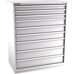 Champion Tool Storage - Modular Storage Cabinets; Type: Eye-Level Extra Width Drawer Cabinet ; Number of Drawers: 9.000 ; Height (Inch): 59-1/2 ; Width (Inch): 47 ; Depth (Inch): 28-1/2 ; Color: Light Gray - Exact Tool & Supply