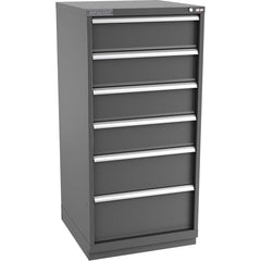 Champion Tool Storage - Modular Storage Cabinets; Type: Eye-Level Standard Width Drawer Cabinet ; Number of Drawers: 6.000 ; Height (Inch): 59-1/2 ; Width (Inch): 28-1/4 ; Depth (Inch): 28-1/2 ; Color: Dark Gray - Exact Tool & Supply