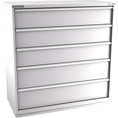 Champion Tool Storage - Modular Storage Cabinets; Type: Eye-Level Double Width Drawer Cabinet ; Number of Drawers: 5.000 ; Height (Inch): 59-1/2 ; Width (Inch): 56-1/2 ; Depth (Inch): 28-1/2 ; Color: Light Gray - Exact Tool & Supply
