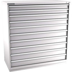 Champion Tool Storage - Modular Storage Cabinets; Type: Eye-Level Double Width Drawer Cabinet ; Number of Drawers: 10.000 ; Height (Inch): 59-1/2 ; Width (Inch): 56-1/2 ; Depth (Inch): 28-1/2 ; Color: Light Gray - Exact Tool & Supply