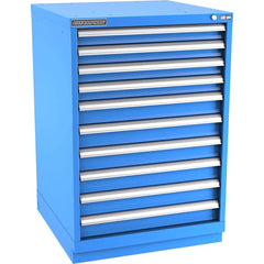 Champion Tool Storage - Modular Storage Cabinets; Type: Counter-Height Standard Width Drawer Cabinet ; Number of Drawers: 10.000 ; Height (Inch): 41-3/4 ; Width (Inch): 28-1/4 ; Depth (Inch): 28-1/2 ; Color: Bright Blue - Exact Tool & Supply