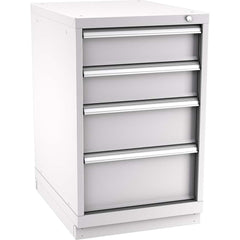 Champion Tool Storage - Modular Storage Cabinets; Type: Bench-Height Narrow Width Drawer Cabinet ; Number of Drawers: 4.000 ; Height (Inch): 35-7/8 ; Width (Inch): 22-3/16 ; Depth (Inch): 28-1/2 ; Color: Light Gray - Exact Tool & Supply