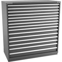 Champion Tool Storage - Modular Storage Cabinets; Type: Eye-Level Double Width Drawer Cabinet ; Number of Drawers: 15.000 ; Height (Inch): 59-1/2 ; Width (Inch): 56-1/2 ; Depth (Inch): 28-1/2 ; Color: Dark Gray - Exact Tool & Supply