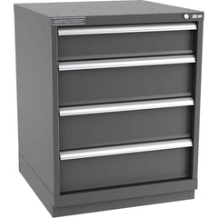 Champion Tool Storage - Modular Storage Cabinets; Type: Bench-Height Standard Width Drawer Cabinet ; Number of Drawers: 4.000 ; Height (Inch): 35-7/8 ; Width (Inch): 28-1/4 ; Depth (Inch): 28-1/2 ; Color: Dark Gray - Exact Tool & Supply