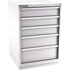 Champion Tool Storage - Modular Storage Cabinets; Type: Counter-Height Standard Width Drawer Cabinet ; Number of Drawers: 5.000 ; Height (Inch): 41-3/4 ; Width (Inch): 28-1/4 ; Depth (Inch): 28-1/2 ; Color: Light Gray - Exact Tool & Supply