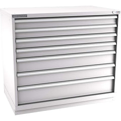 Champion Tool Storage - Modular Storage Cabinets; Type: Counter-Height Extra Width Drawer Cabinet ; Number of Drawers: 7.000 ; Height (Inch): 41-3/4 ; Width (Inch): 47 ; Depth (Inch): 28-1/2 ; Color: Light Gray - Exact Tool & Supply