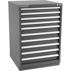 Champion Tool Storage - Modular Storage Cabinets; Type: Counter-Height Standard Width Drawer Cabinet ; Number of Drawers: 10.000 ; Height (Inch): 41-3/4 ; Width (Inch): 28-1/4 ; Depth (Inch): 28-1/2 ; Color: Dark Gray - Exact Tool & Supply