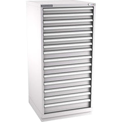 Champion Tool Storage - Modular Storage Cabinets; Type: Eye-Level Standard Width Drawer Cabinet ; Number of Drawers: 15.000 ; Height (Inch): 59-1/2 ; Width (Inch): 28-1/4 ; Depth (Inch): 28-1/2 ; Color: Light Gray - Exact Tool & Supply