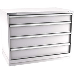 Champion Tool Storage - Modular Storage Cabinets; Type: Bench-Height Extra Width Drawer Cabinet ; Number of Drawers: 4.000 ; Height (Inch): 35-7/8 ; Width (Inch): 47 ; Depth (Inch): 28-1/2 ; Color: Light Gray - Exact Tool & Supply